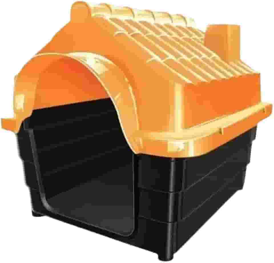 Casinha Para CãEs Grandes/MéDios Casinha Para Animais De EstimaçãO Com ProteçãO Contra Raios Ultravioleta(LARANJA,N4:60X48X48)