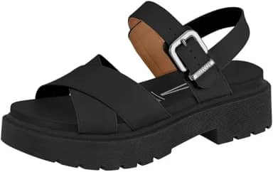 Sandália Papete Feminina Vizzano Três Tiras com Esferas Confortável Vizzano Original