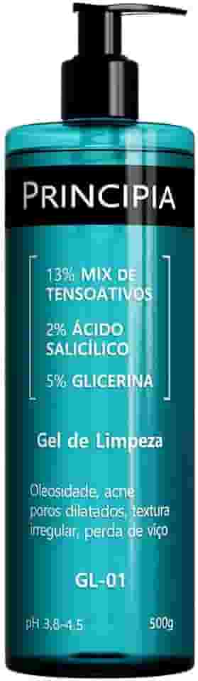 PRINCIPIA, Gel de Limpeza 13% Tensoativos + 2% Ácido Salicílico + 5% Glicerina GL-01 com 500g