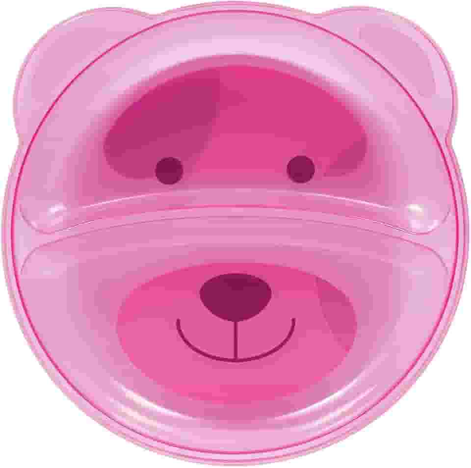 Prato Ursinho com Divisória, BUBA, Rosa