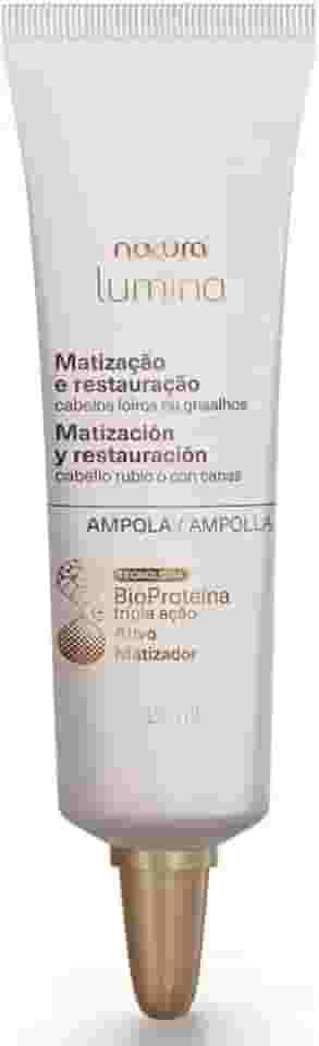 Lumina Ampola Matização e Restauração para Cabelos Loiros ou Grisalhos, com BioProteína, Tripla Ação,Kit com 4x20ml