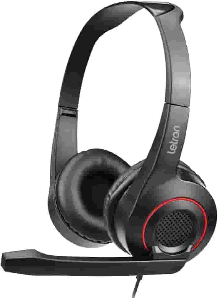 HEADSET HOME OFFICE VERMELHO ESTEREO DRIVER 40MM ERGONOMICO CABO 1,8M LETRON