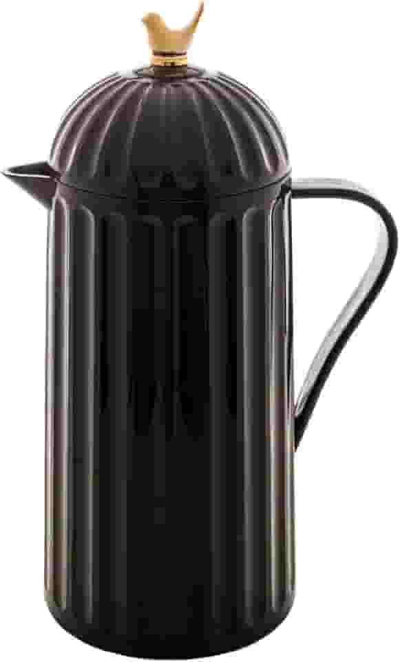 WOLFF Garrafa Térmica de Plástico Bird Preta 1L - Enxoval - Organização - Decoração - Cozinha - Mesa Posta - Utilidades Domésticas - Perfeita Para Café e Chá