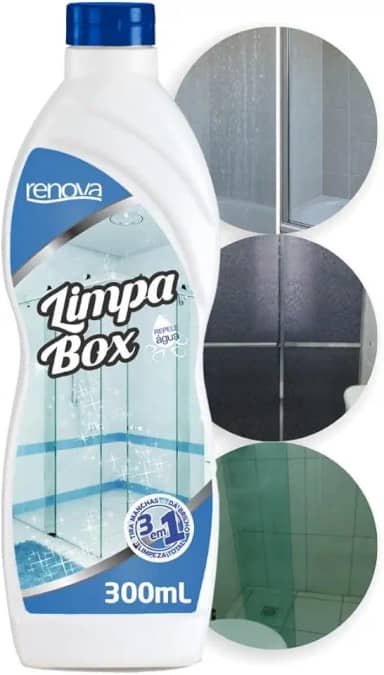Limpa Box Banheiro Tira Manchas Vidro Impermeabiliza