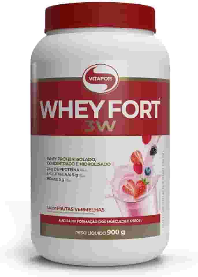 Vitafor - Whey Fort 3W - 900g - Frutas Vermelhas