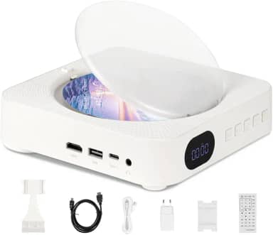 100-240V, CD Player, DVD Player, CD Player Portatil, DVD Player HDMI, Leitor de CD E DVD Externo, Leitor de CD/DVD Multifuncional, Suporta Saída HDMI HD 1080P, Alto-Falantes Integrados