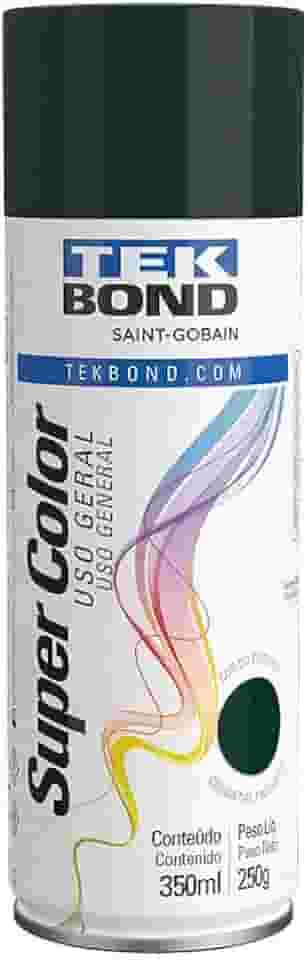 Tinta Spray Verde Escuro 350Ml/250G - 01 Unidade, Tekbond, 23151006900, Verde, Pacote De 305