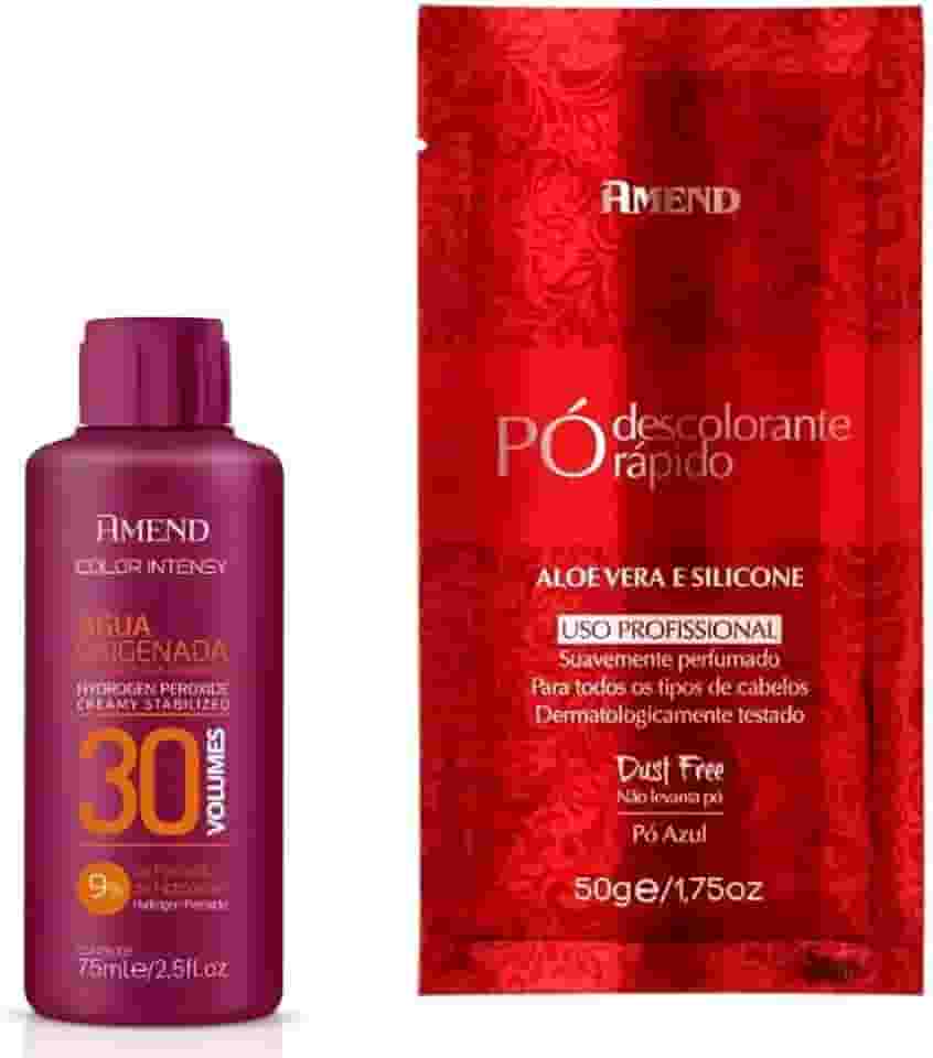 Kit Banho de Lua Ox 30 Volumes 75ml e Pó Descolorante Rápido Aloe Vera 50g - Genérico