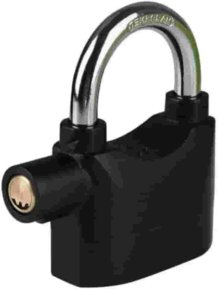 CADEADO COM ALARME 110DBA TRAVA ANTI FURTO À PROVA D'ÁGUA PARA BIKE MOTO E PORTÃO