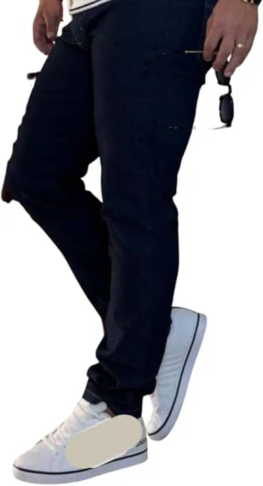 Calça Masculina Jeans Elastano PRETA SLIM Confortável