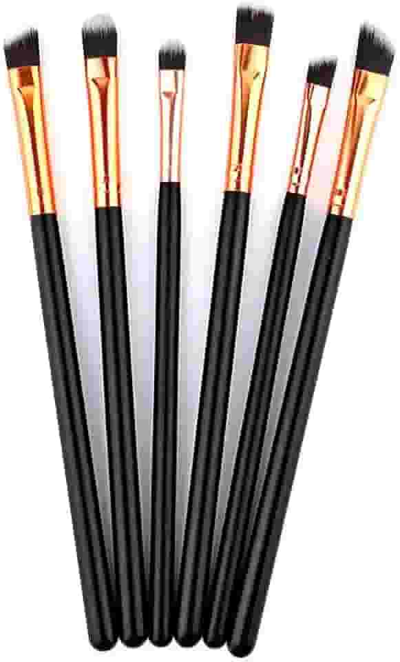 Kit 06 Pinceis de Precisão para Maquiagem e Aplicação de Sombra e Esfumado