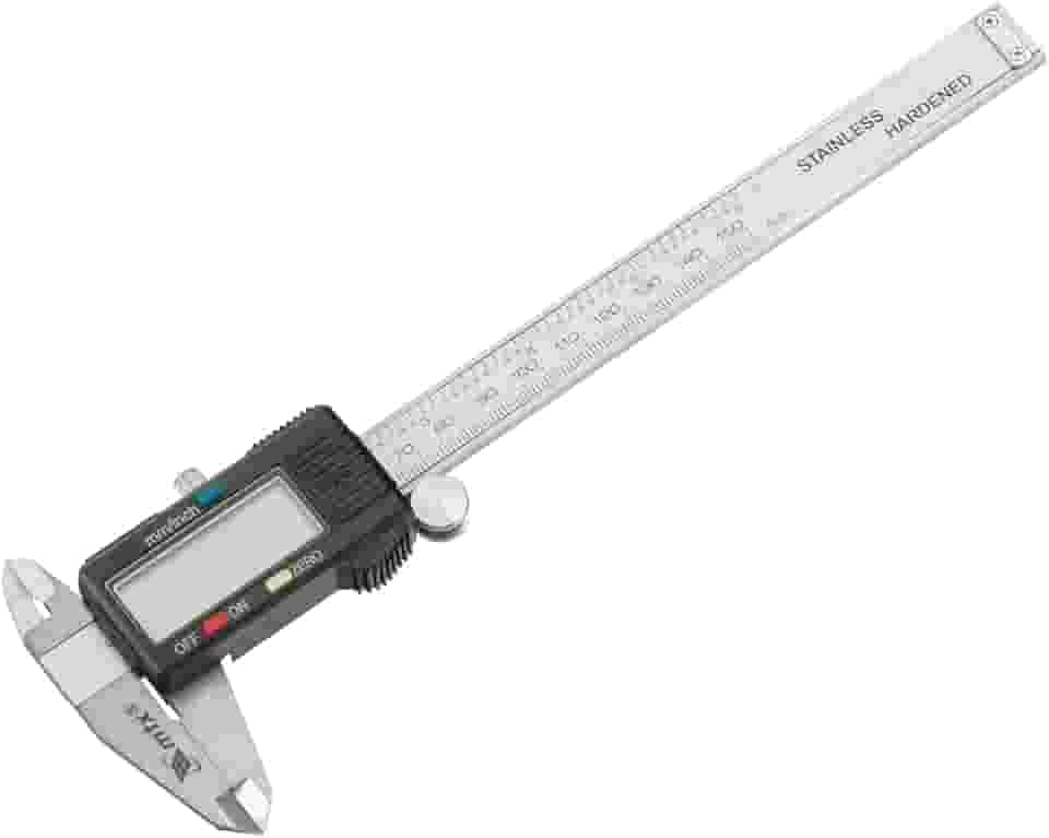 MTX Paquímetro Digital 150Mm 6 Pol Em Aço Inoxidável Alta Precisão Com Display LCD Para Medições Internas E Externas Estojo Plástico De Proteção Ideal Para Uso Profissional Em Oficinas E Manutenção