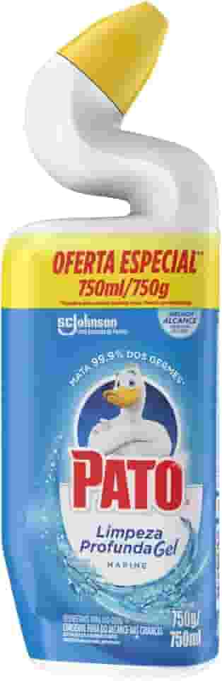 Pato Limpador Sanitário Gel Desinfetante, Marine, Limpeza Profunda 750ml