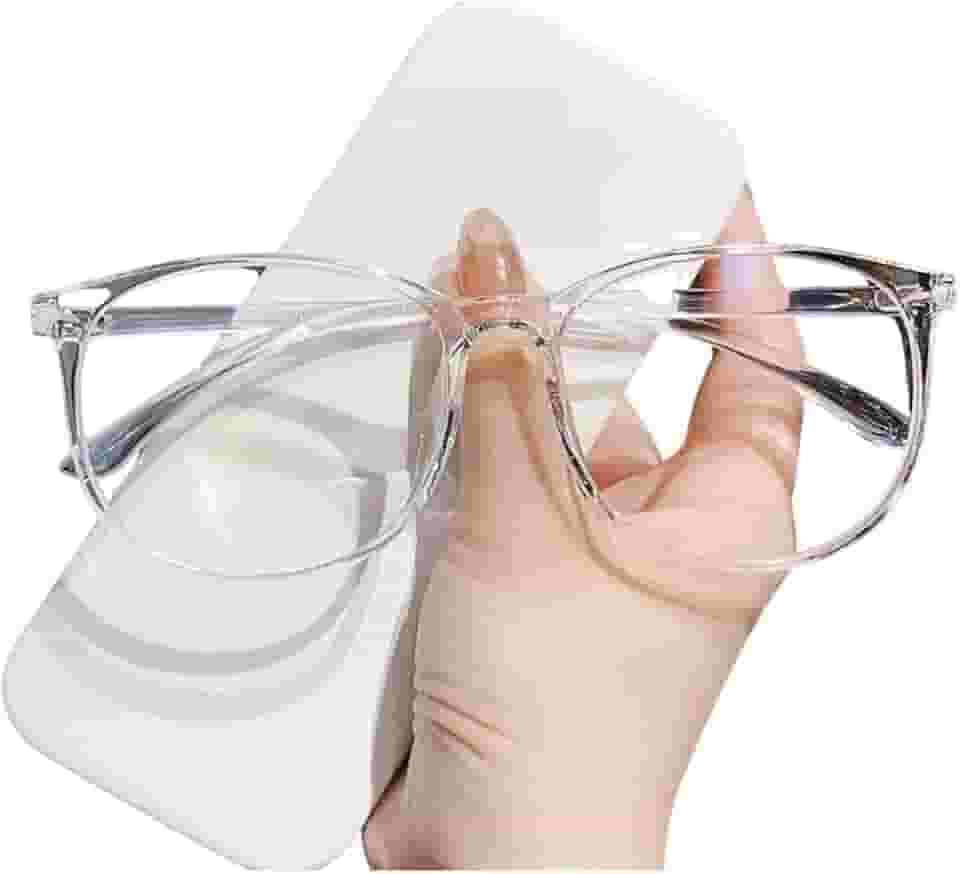 Óculos Anti Luz Azul Transparente Unissex com Lentes Filtro Protetor – Ideal para Computador, Celular e Tablet | Reduz Fadiga Ocular, Dores de Cabeça e Melhora o Sono | Confortável e Leve