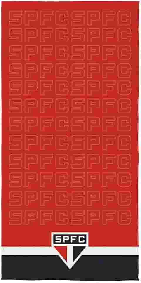 Toalha Aveludada Transfer São Paulo 70 cm x 1,40 m Com 1 peça