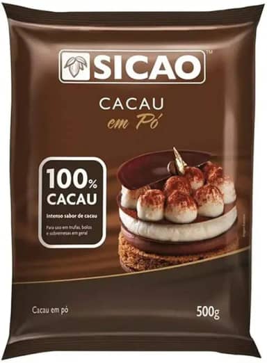 Cacau em pó 100% Sicao 500g