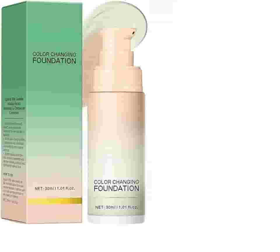 MAEPEOR Base que muda de cor, 4 cores, leve, não oleosa, hidratante corretor de cor, creme CC com centella, base corretora de pele para tom de pele opaca (01 verde)