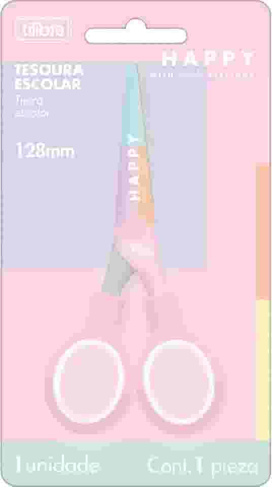 Tilibra - Tesoura Escolar 128mm Happy -, 325708