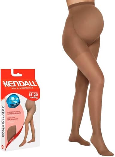 Meia Calça Kendall Gestante Média Compressão sem Ponteira 1652 Castanho - G