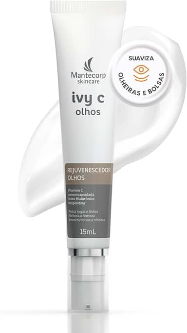 Creme Rejuvenescedor Olhos Ivy C Skincare - 15g - Ação Hidratante - Auxilia na Redução de Linhas Finas e Olheiras - Mantecorp