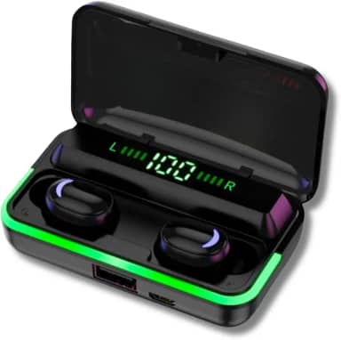 Fone de Ouvido Bluetooth Bass Pro 5.1 TWS Sem Fio a Prova D'Àgua In-Ear + Power Bank Carregador