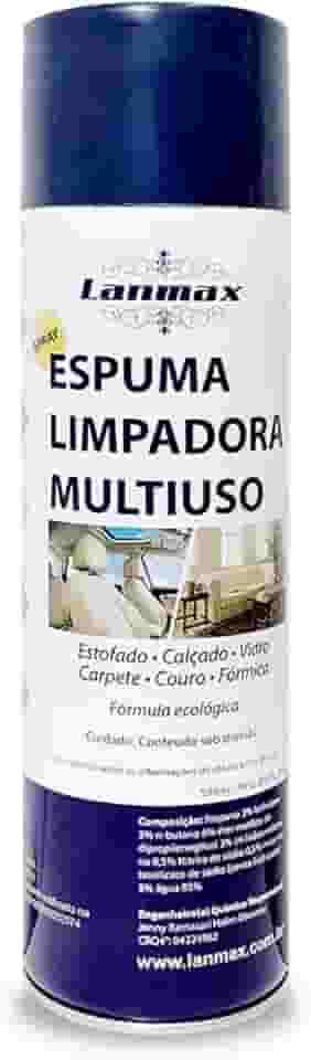 Espuma de Limpeza Multiuso Instantâneo 550ml Lanmax Limpa Estofados Calçados Sofá Vidros Para Limpeza Profunda Uso Geral