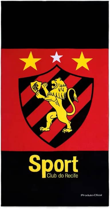 Toalha de Banho e Praia Sport Recife Veludo Estampada