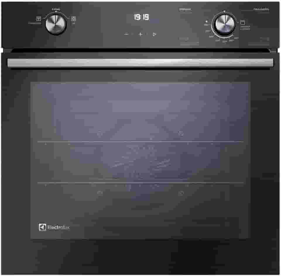 Forno de Embutir Electrolux a Gás 80L Efficient com PerfectCook360 Preto OE8GH 220v