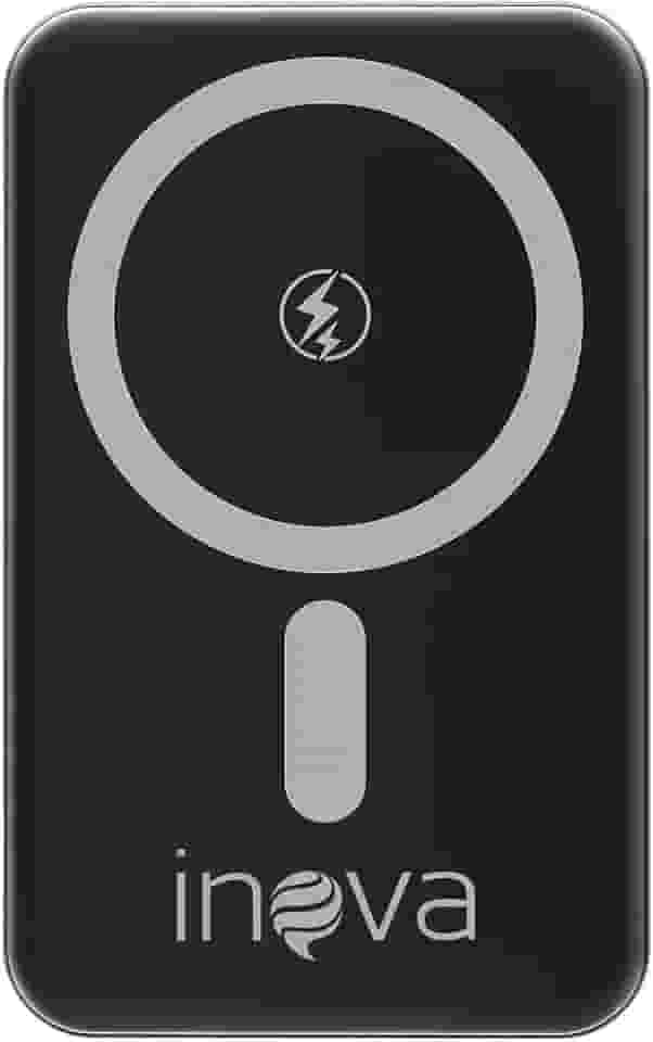 Power Bank 10000mAh com Caregamento por inducǎo, Carregador Sem Fio Portátil Magnético com Cabo Tipo-C 20W PD Carregamento Rápido, Compativel com Celulares ioS e Android (Preto, Amperes Horas, 10000)