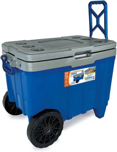 Caixa Térmica Cooler 54l Rodas Grandes Praia Camping Antares