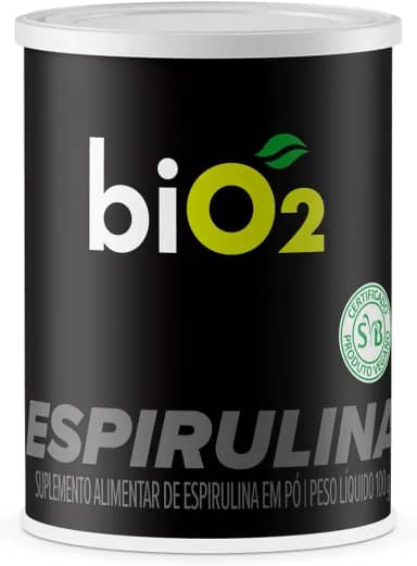 Espirulina em Pó biO2 100 g, Vegana e sem Glúten