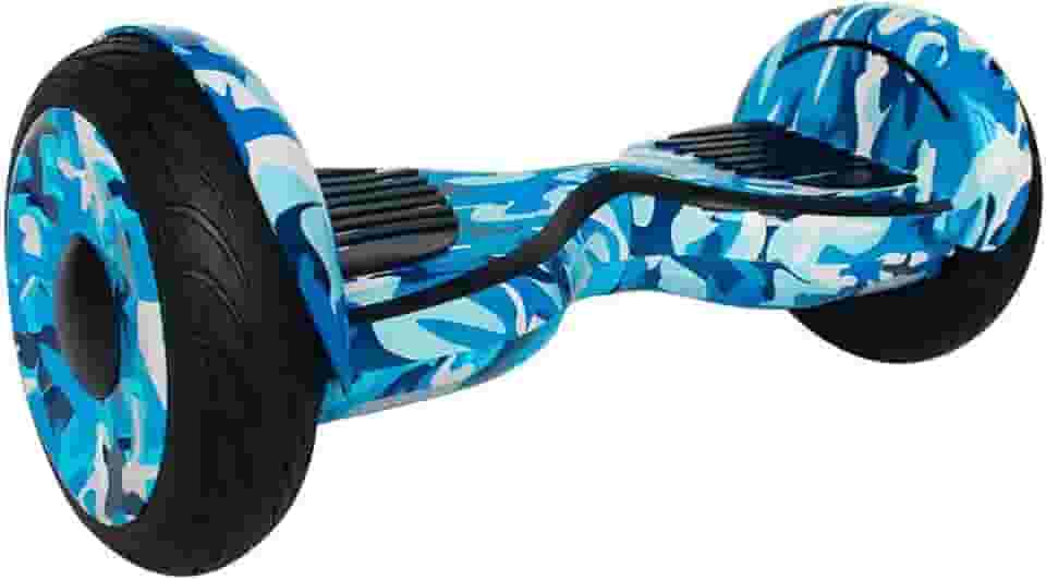 Hoverboard Skate Elétrico 10' Original com Bolsa Led Bluetooth Azul Camuflado Brinovar