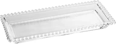 WOLFF - Travessa de Cristal 30cm x 13cm x 3cm - Transparente - Linha Pearl