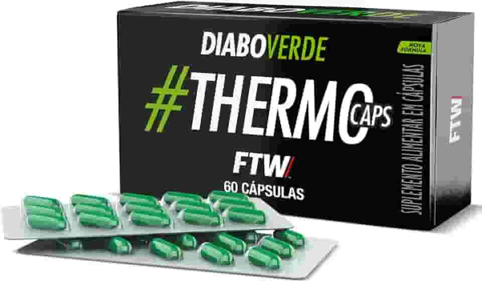 FTW Termogênico ThermoCaps 200mg com 60 Cápsulas Diabo Verde – Suplemento Termogênico com Cafeína, L-Arginina e Picolinato de Cromo para mais Energia, Foco e Desempenho