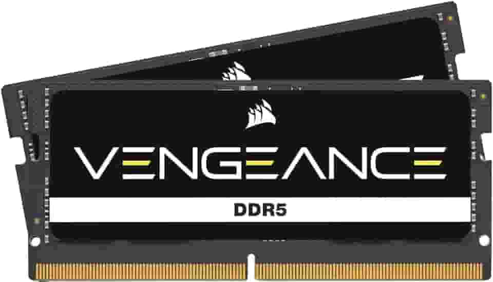 CORSAIR VENGEANCE SODIMM DDR5 RAM 16GB (2x8GB) 4800MHz CL40 Memória de computador compatível com Intel XMP iCUE - preta (CMSX16GX5M2A4800C40)