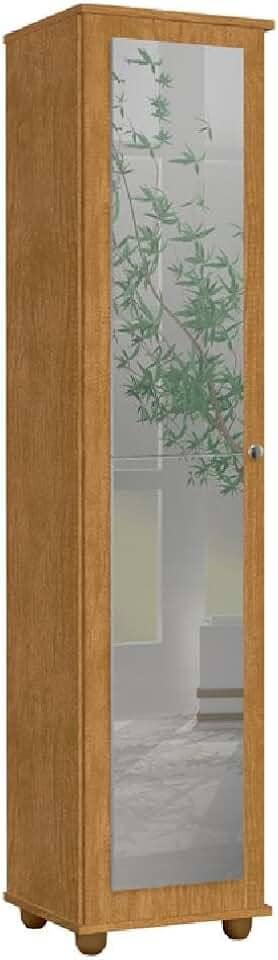 Armário e Sapateira Multiuso Marrie com Espelho 1 Porta J&A (Nature)