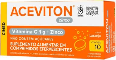 Aceviton Vitamina C e Zinco 10 Comprimidos Efervescentes