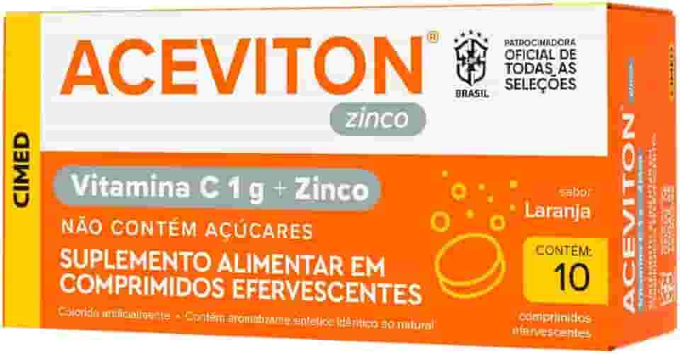 Aceviton Vitamina C e Zinco 10 Comprimidos Efervescentes