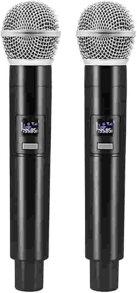 Microfone Dinâmico Profissional Sem Fio M87B Preto - Ideal para Eventos ao Vivo, Karaokê, Palestras e Shows