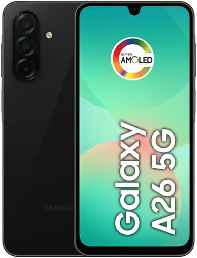 Samsung Celular Galaxy A26 5G 256GB, 8GB RAM, Câmera de 50MP, IP67, Tela Super AMOLED 6.7", NFC (Preto)
