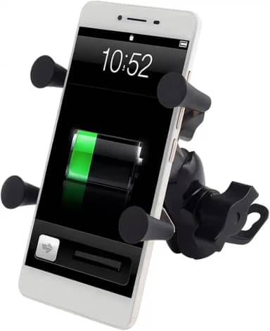 Suporte de Celular para Moto com Carregador USB, Kit 2 Unidades, para Entregadores Ideal para Motoboy Ifood Uber