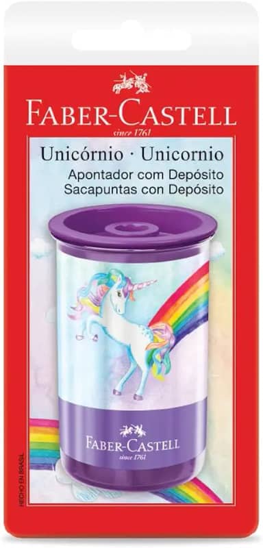 Apontador com Depósito, Unicórnio, Faber-Castell, SM/123UNIZF