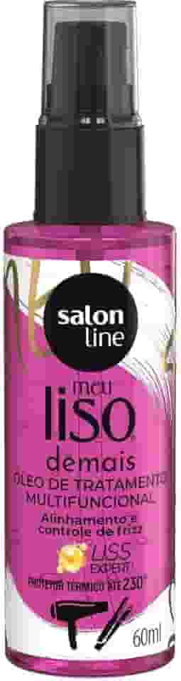Salon Line, Óleo de Tratamento Multifuncional, Meu Liso Demais, Liss Expert, Vegano - Para Cabelos Lisos, 60ml