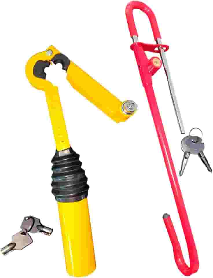 Trava Antifurto Segurança Universal Para Freio De Mão Câmbio e Volante Pedal Automóvel Carro Veículo Tranca