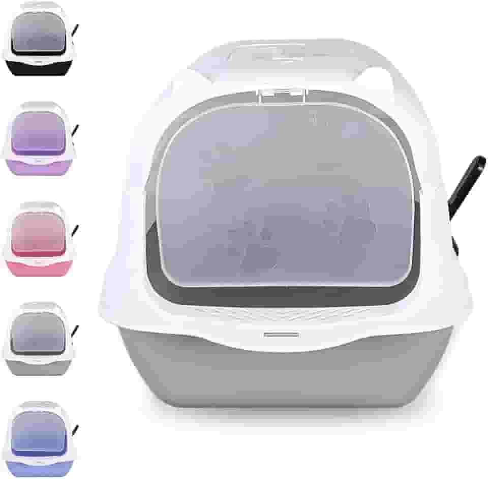 Caixa Areia Fechada Gato Autolimpante Grande Banheiro Pá