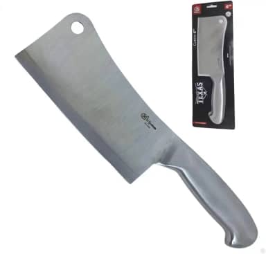 Cutelo de Aço Inox 6' (28cm) Profissional – Facas e Cutelo para Churrasco, Cozinha e Corte de Carnes