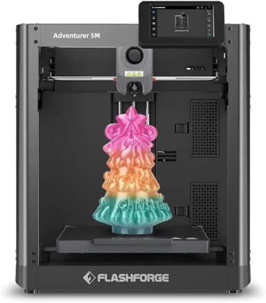 FLASHFORGE Impressora 3D Adventurer 5M, Alta Velocidade De 600 Mm/S, Nivelamento Totalmente Automático De 1 Clique, Extrusora Direta Atualizada, Bico De 280 °C De Rápida Remoção, Placa De Revestimen