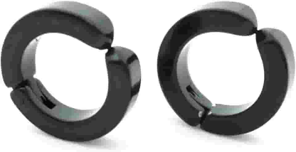 BRINCO MASCULINO DE PRESSÃO ARGOLA PRETO 3 MM (PAR)