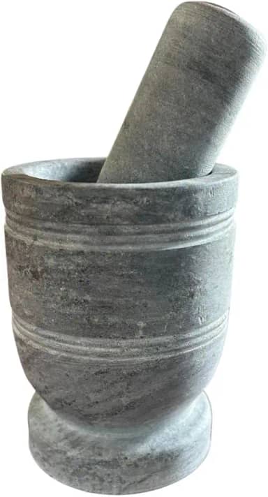 Pilão De Pedra Sabão Resistente Grande