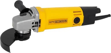 Esmerilhadeira Angular 4 1/2' 650W 127V – Alta Rotação 11.000 RPM, Trava de Eixo, Empunhadura Lateral, Ideal para Corte e Desbaste em Metais